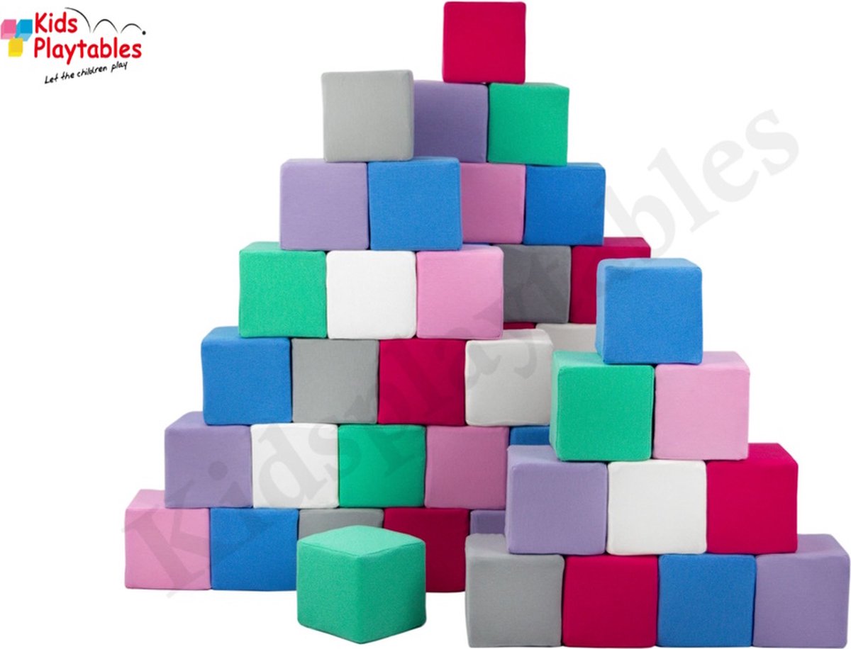 Soft Play Foam Blokken set 45 stuks multicolor | grote speelblokken | baby speelgoed | foamblokken | bouwblokken | Soft play speelgoed | schuimblokken